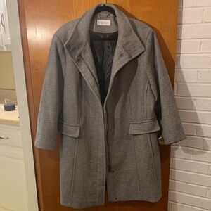 Calvin Klein Gray Trench Coat
